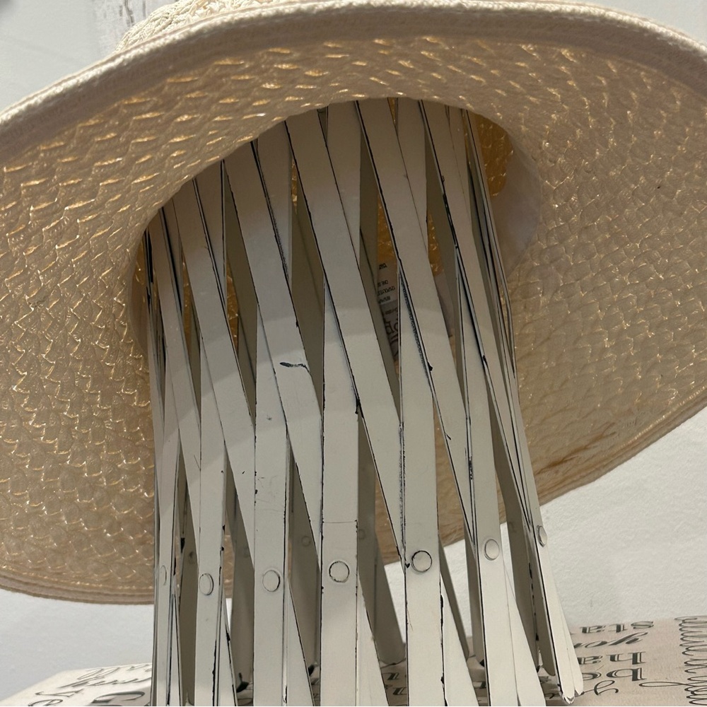 Cappelli Straworld Sun Hat Creamy Neutral Color Foldable Flowers One Size Womens - Picture 3 of 7